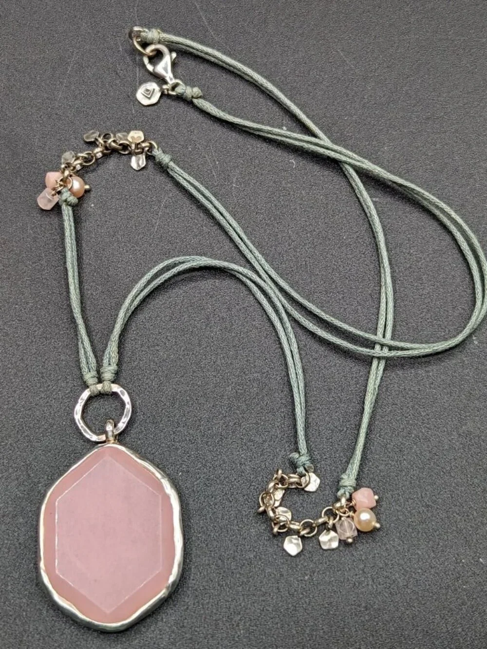 Silpada Sterling Silver-Wrapped Rose Quartz Necklace N2190 - Picture 4 of 4